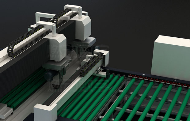 玻璃磨邊機(jī)三維動畫仿