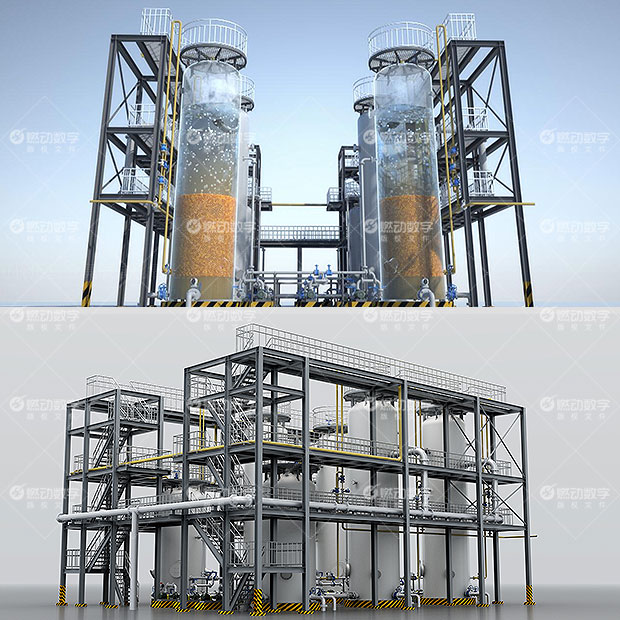 梯度復合臭氧催化氧化技術(shù)三維動畫演示